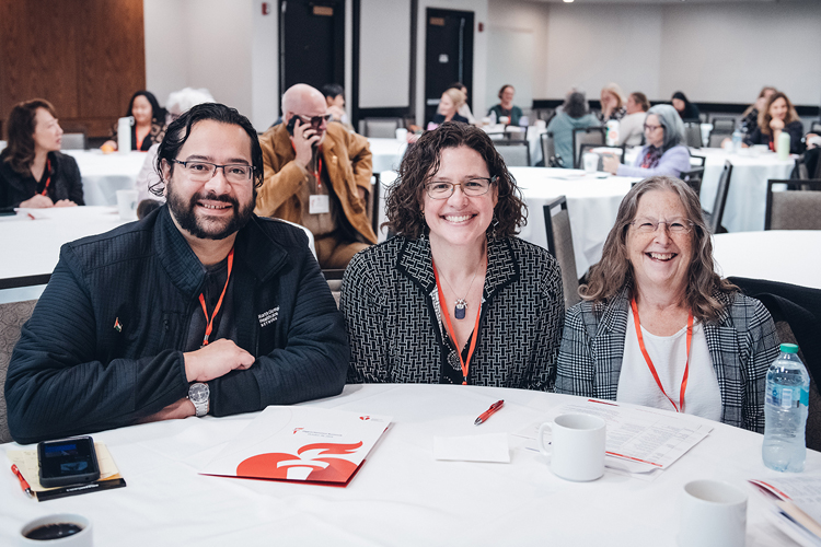 Pictured from left: Carlos Osorio, Outreach and Navigation Manager, Kate Weller, MD, Chief Medical Officer, and Terri Hauff, LPN, Senior Clinical Risk Manager